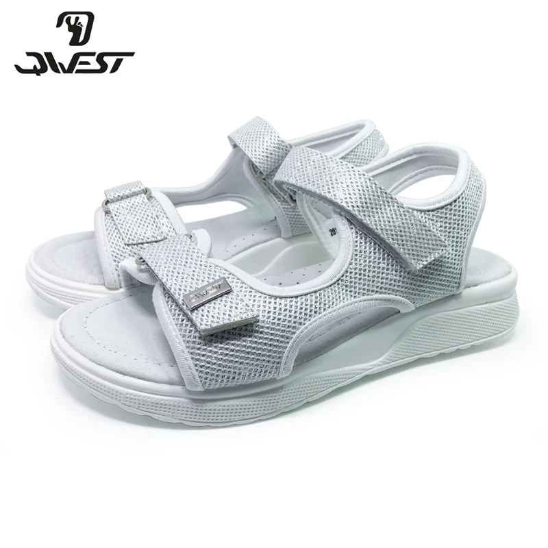 Сандалии с вырезами FLAMINGO 2020 Летние повседневные босоножки на липучке кожаные