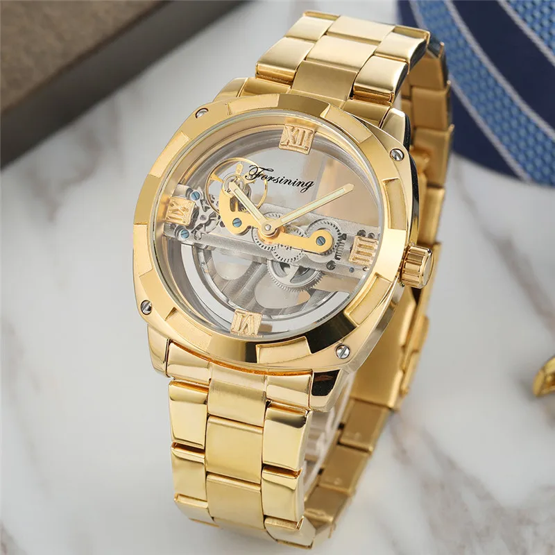 FORSINING новые автоматические механические мужские наручные часы военные лучший
