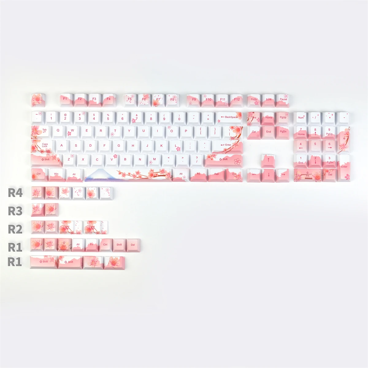 108 Keys Sakura Keycaps PBT 5 Face No Root Dye-Sublimation Keycap Cherry Profile For GH60 64 68 84 96 87 104 Layout Keyboard
108 Keys Sakura Keycaps PBT 5 Face No Root Dye-Sublimation Keycap Cherry Profile For GH60 64 68 84 96 87 104 Layout Keyboard