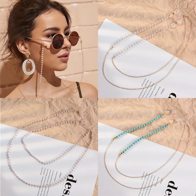 

Stone Beads Charm Sunglasses Lanyard Strap Necklace Eyeglass Glasses Chain Cord for Glasses
