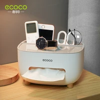 ecoco tissue box desktop kitchen napkin storage container living room remote control storage box for home office tissue tray