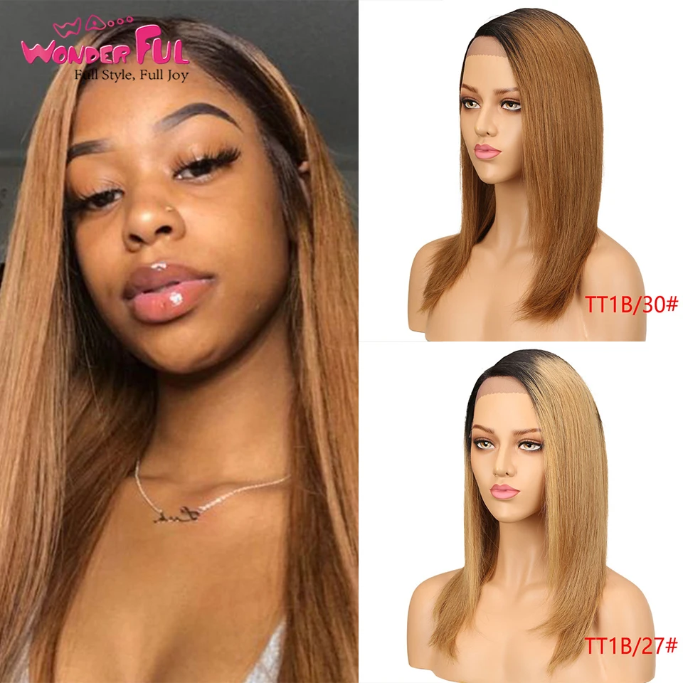 Wonderful Lace Part Human Hair Wigs Silky Straight Long Right Side Part Lace Human Hair Wig For Women Pre Plucked With Baby Hair