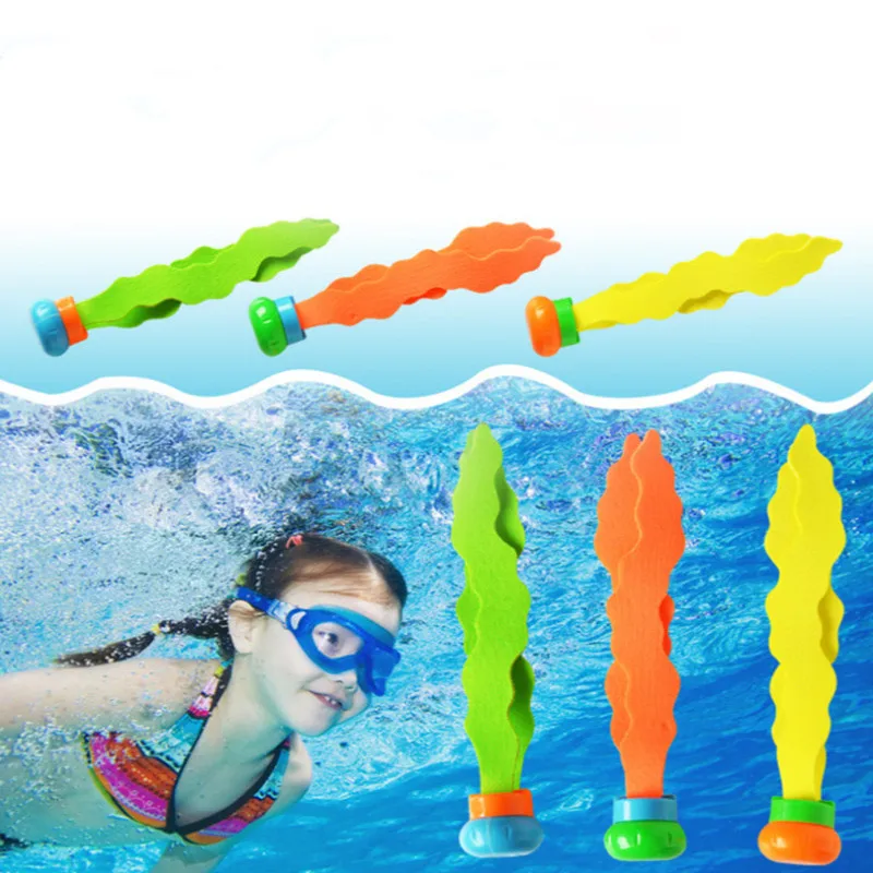 

New 3Pcs Summer Toys Seaweed Diving Toy Water Pool Games Child Underwater Diving Sports Parent-Child Gifts For Kid Summer Toy