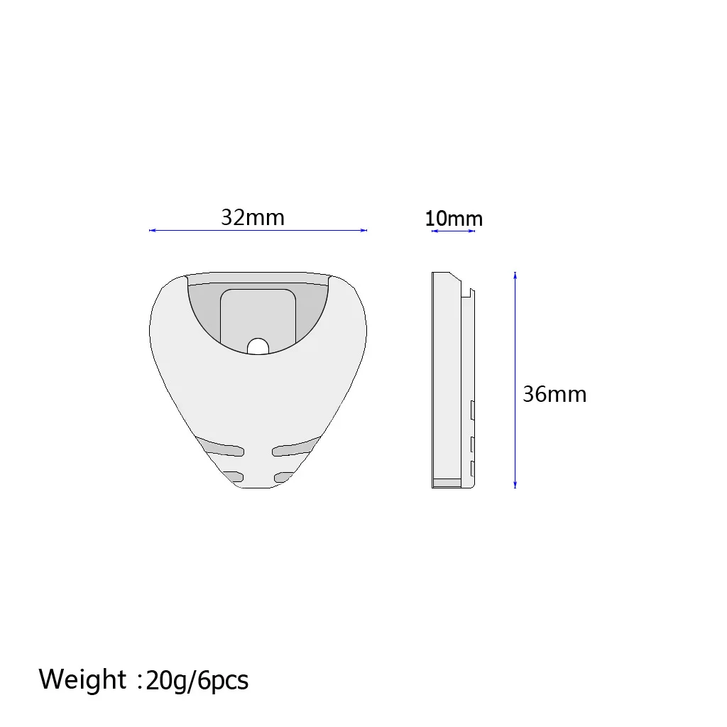 OOTDTY Portable Plastic Guitar Pick Plectrum Holder Case Box Acoustic Heart Shaped | Спорт и развлечения