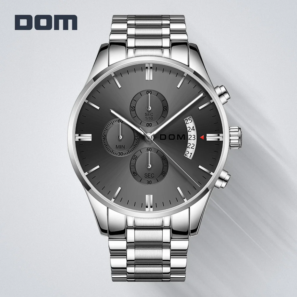 DOM новая стильная мужская спортивная рубашка с короткими рукавами часы лучший