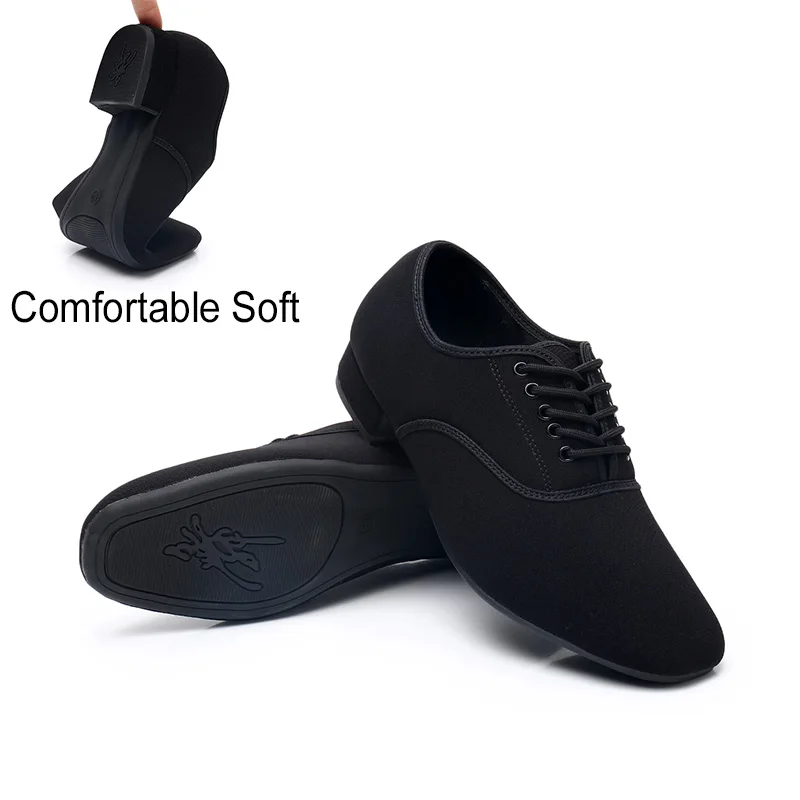 HROYL New Dance Shoes For Men  Modern Ballroom Dancing Shoes Pole Tango Salsa 2.5c'm heel Fashion Comfortable Soft