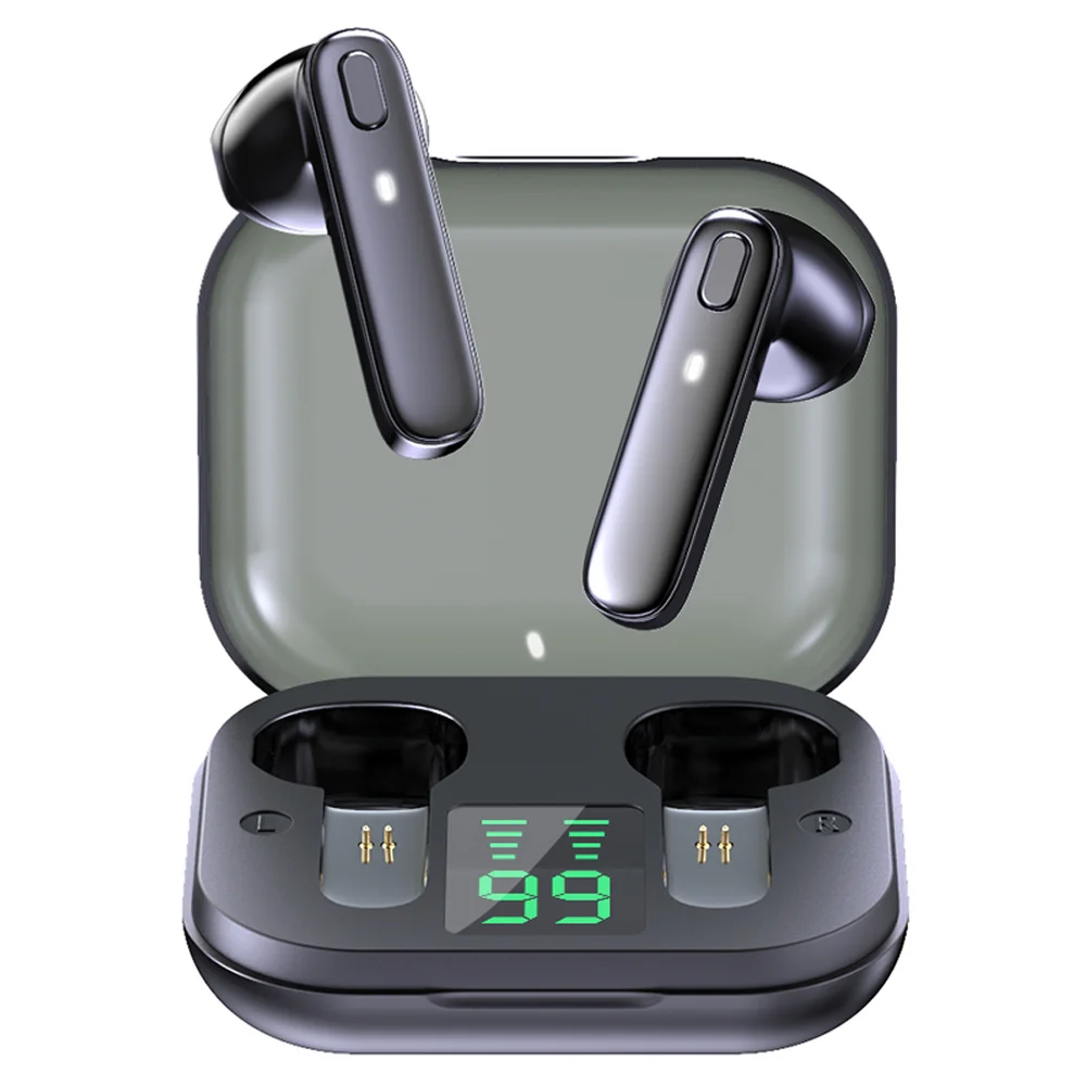 구매 R20 TWS 이어폰 블루투스 호환 무선 헤드셋 딥베이스 이어 버드 마이크 스포츠 이어폰이 장착 된 진정한 무선 스테레오 헤드폰