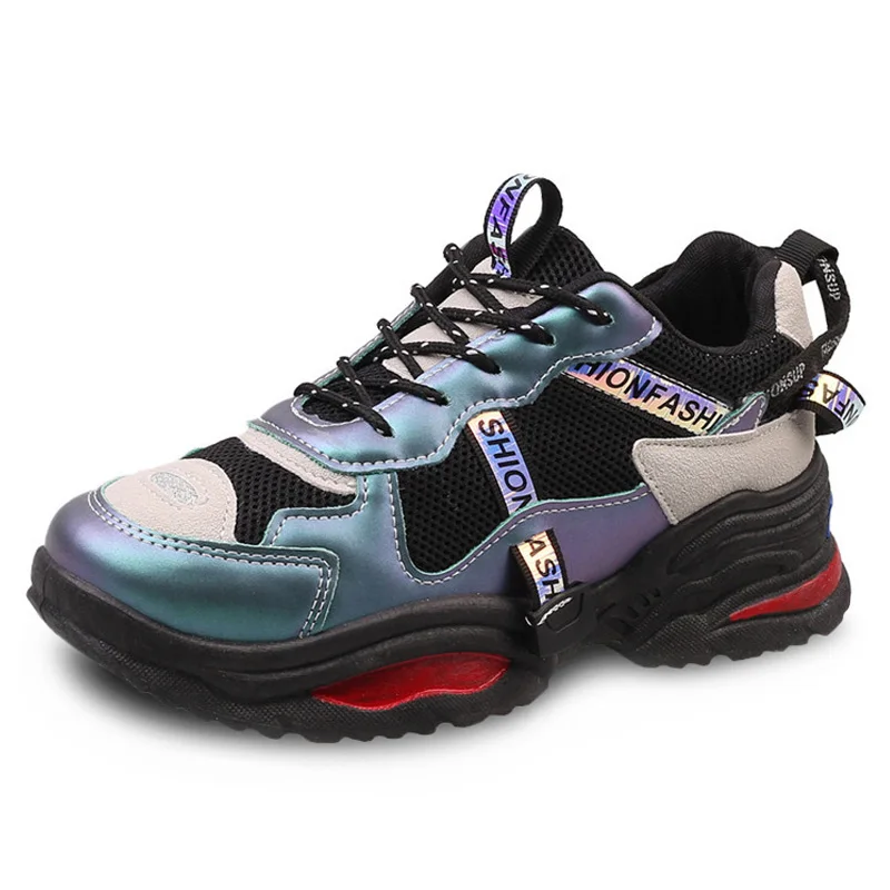 Модные женские кроссовки из вулканизированной ткани смешанных цветов на плоской