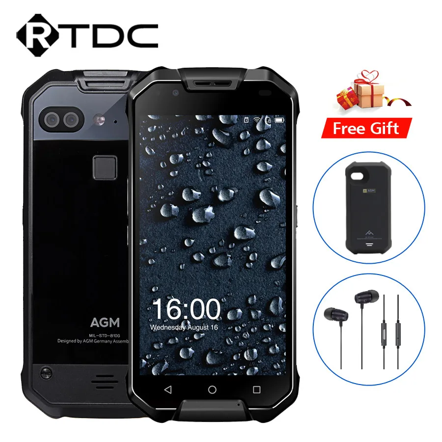AGM X2 Android 7 1 смартфон с 5 дюймовым дисплеем восьмиядерным процессором Qualcomm ОЗУ 6 ГБ