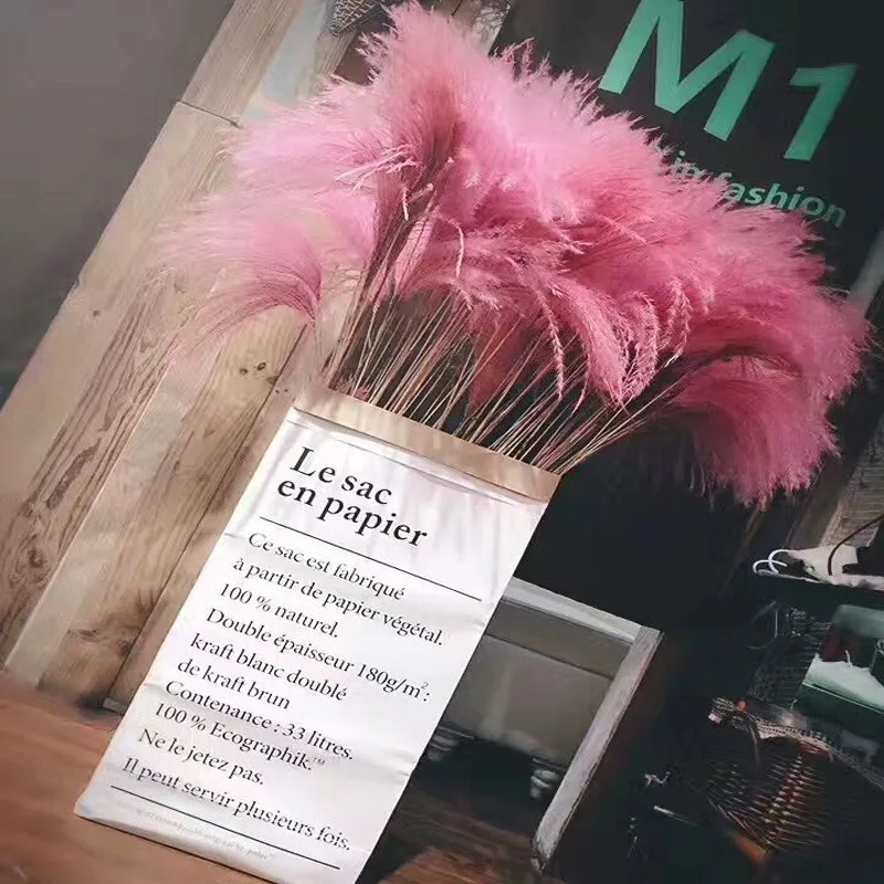 Цвета: розовый белый пампасной травы Свадебные украшения высушенных настоящих