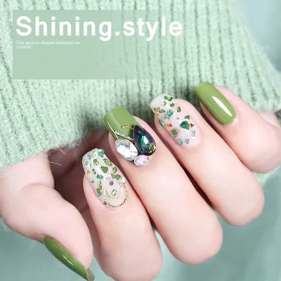 

Nail Rhinestone Decorations Mixed Colorful Crystal Nail Studs Nail Beads 3D Nail Art Decorations Nail Accessories In Wheel
