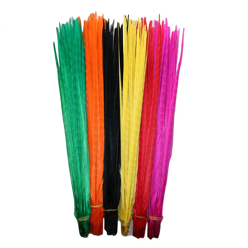 

Hot Sale 100pcs/lot High Quality Natural Pheasant Tail Feathers 22-24 inch/55-60cm Carnival for DIY Decoration Plumas