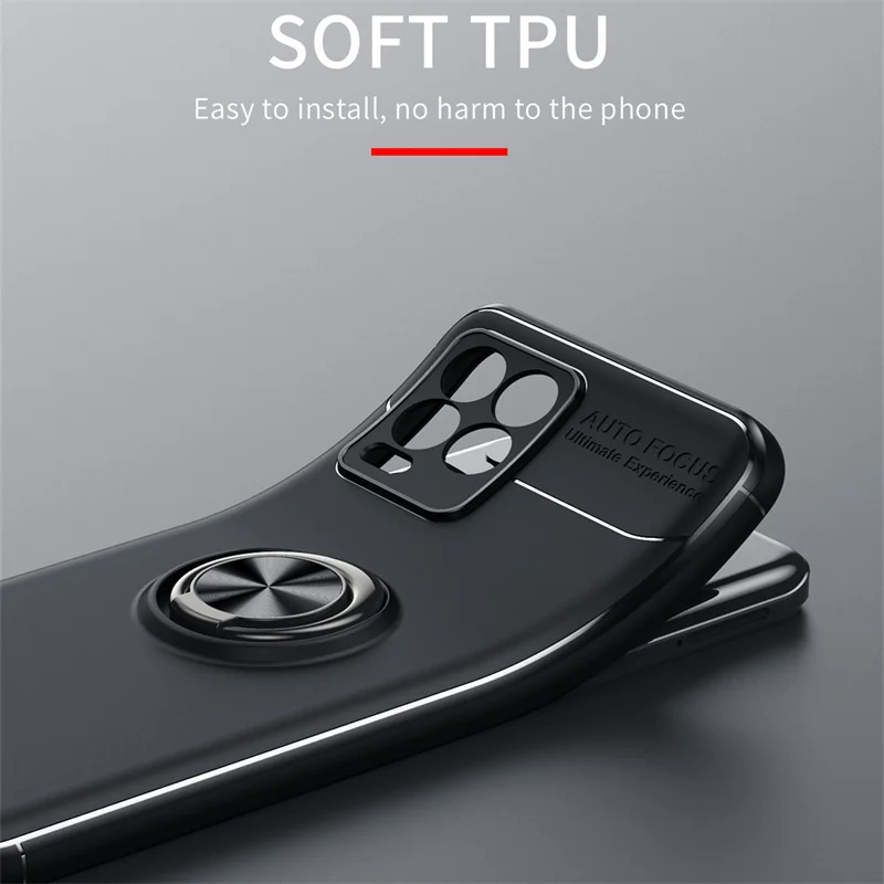 for oppo realme 8 pro case for realme 8 pro cover phone back tpu soft ring magnetic holder for cover oppo realme 8 pro 8i fundas free global shipping