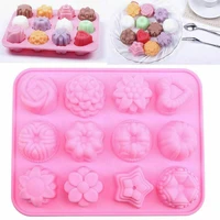 12 cavity diy cake baking mould food grade silicone chocolate supplies pan mold making tool molds tray baking 3d candy soap c5m9