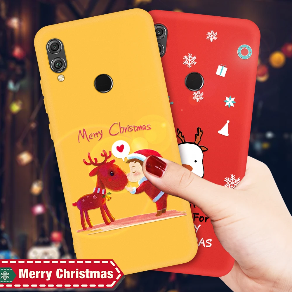 For Huawei Honor 10 20 Lite 8X 9X Pro P20 P30 lite New Year gift Phone Case Christmas Elk Santa Claus Silicone Back Cover | Мобильные