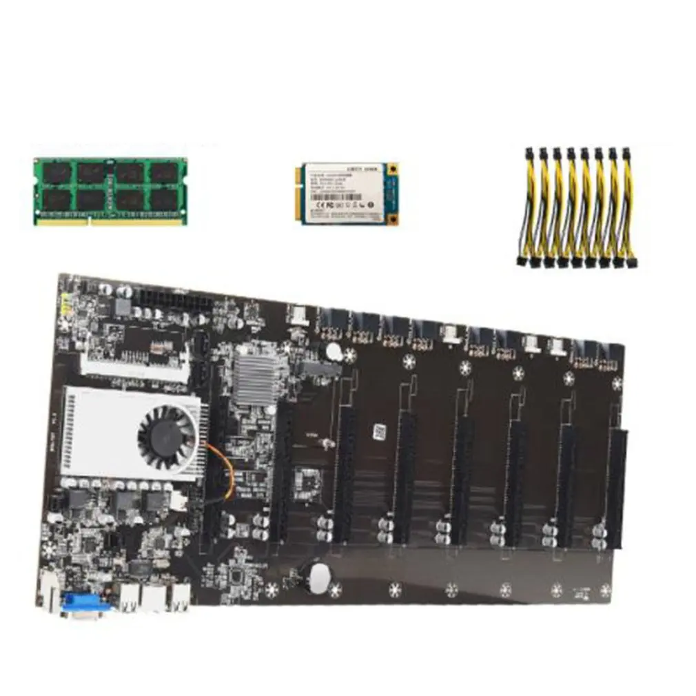 

BTC-T37 мульти-графическая 8 карта хост-пластина для горной машины хост-пластина ЦП 8xpcle 16X 4G большая площадь рабочего стола хост-пластина для го...