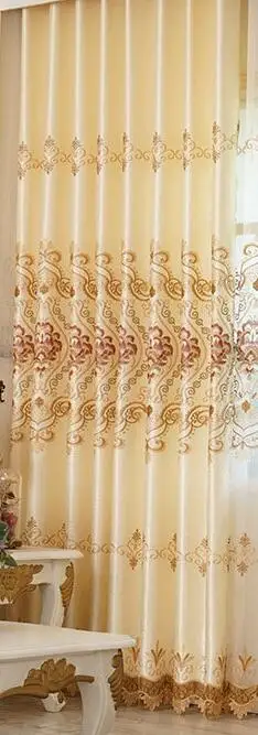 Модные европейские шторы хорошего качества с вышивкой, ткань, вуаль, тюль для украшения гостиной, спальни, балкона, роскошные шторы - Цвет: Curtain