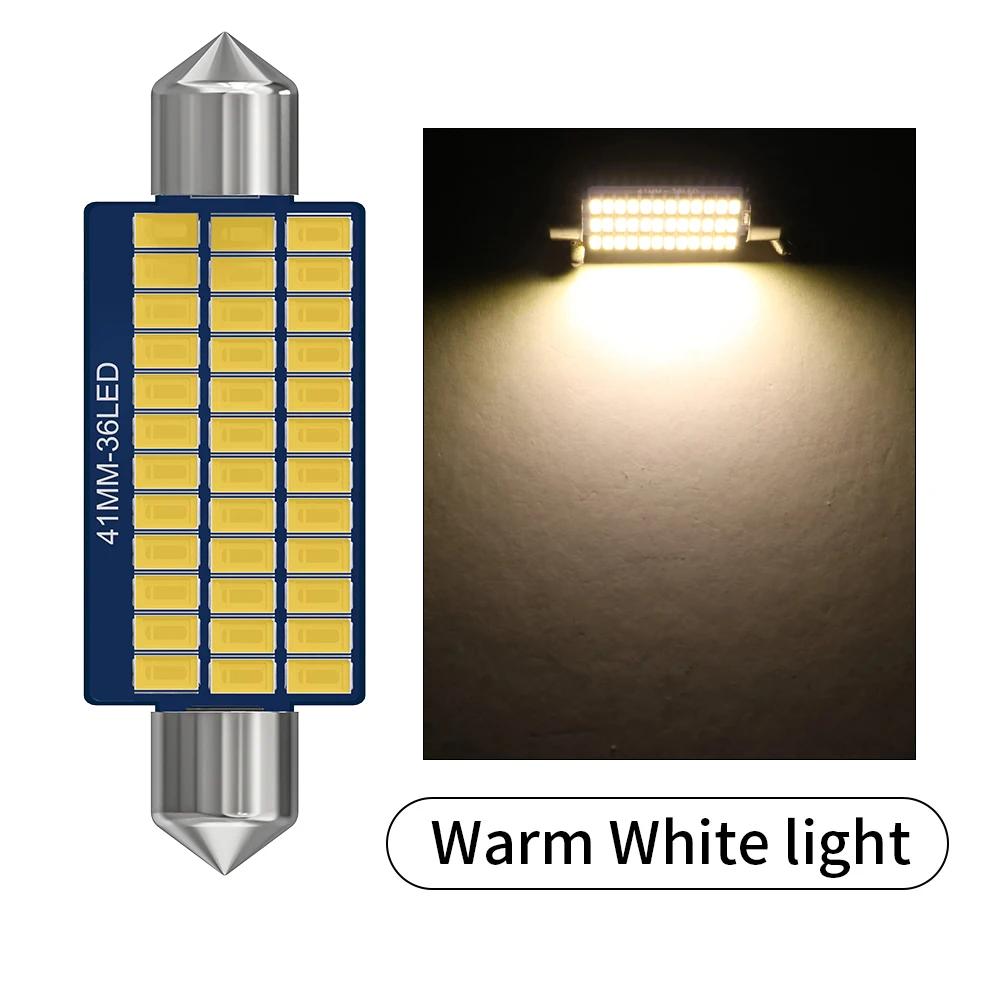 

2 шт. Светодиодный Canbus Festoon C5W C10W 31/36/39/41 мм автомобильные светодиодные фонари без ошибок для внутренних ламп для чтения Освещение номерного знака 12 В диод теплый белый ледяной синий