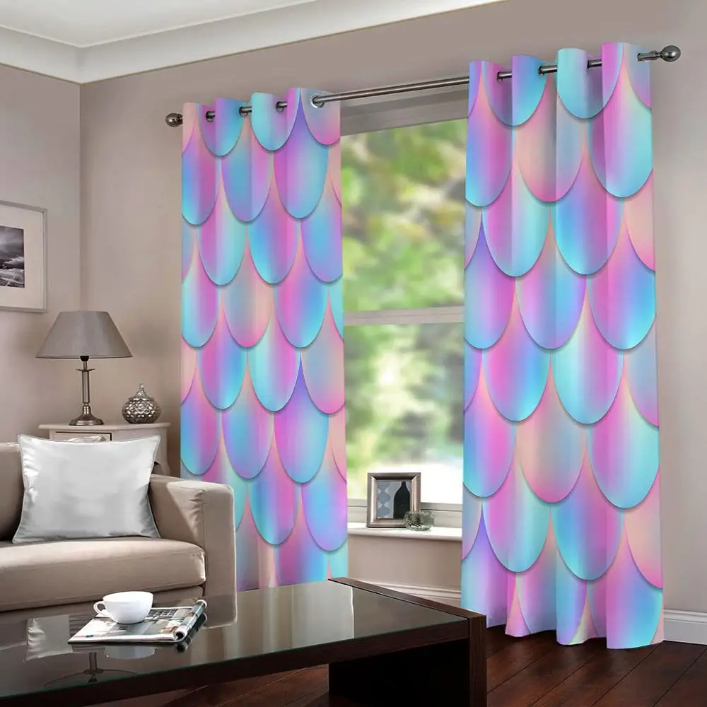 

Window Treatment 3D Curtain Window Blackout Curtain Living Room Colorful Curtains For Kitchen Bedroom