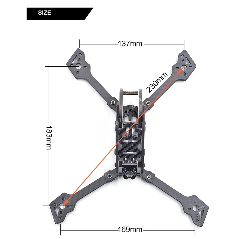 GEPRC Mark3 H5 225 мм/H6 250 мм комплект из углеродного волокна для рамы фристайла FPV RC Drone