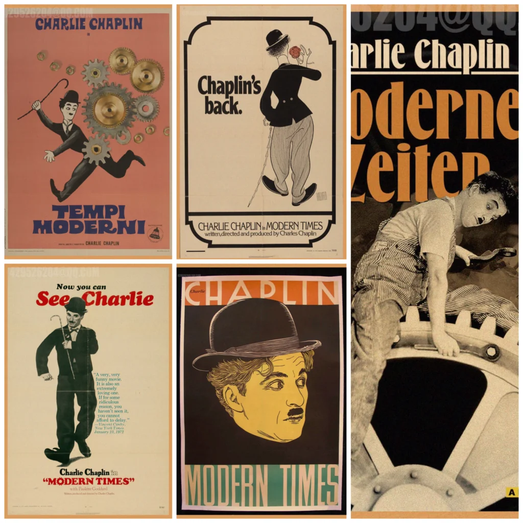 

Modern Times Movie Classic Retro Poster Home Decoration Painting