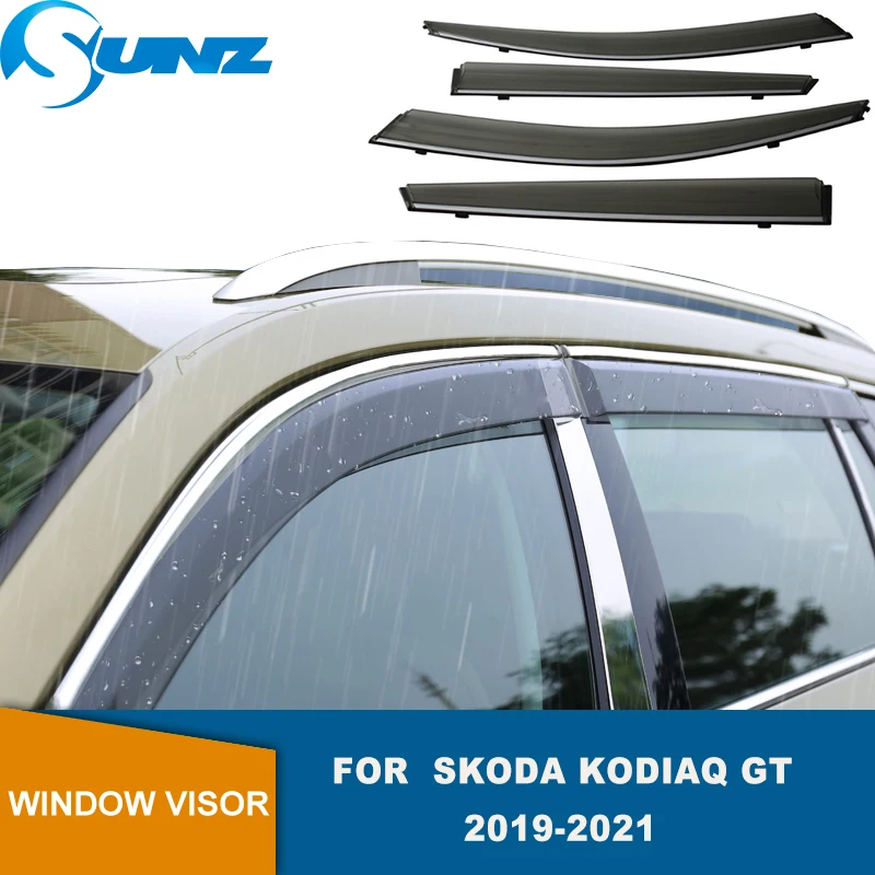 

Side Window Deflectors For Skoda Kodiaq GT 2019 2020 2021 Weathershileds Car Window Rain Protector Window Visor Vent Guards SUNZ