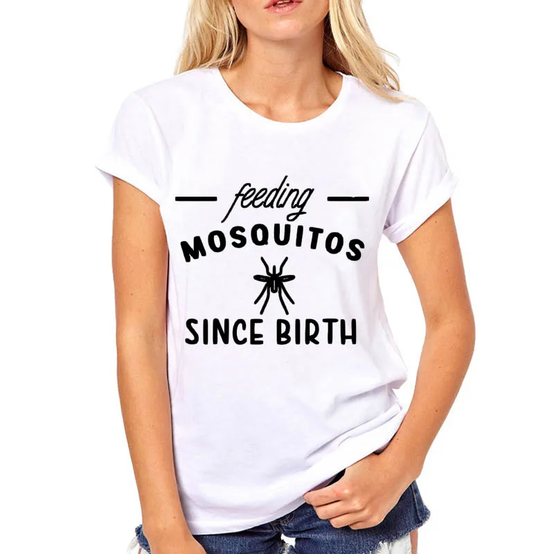 Женская модная летняя одежда с надписями Hope Feeding Mosquitos футболка в стиле Харадзюку