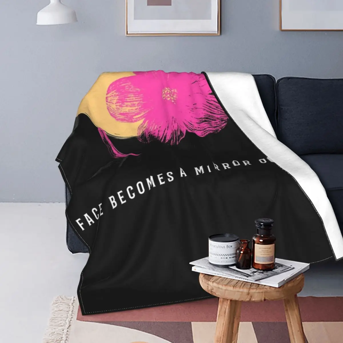 

La cara se convierte en un espejo del alma, manta A cuadros para cama, mantas para sofá, fundas para cama de invierno