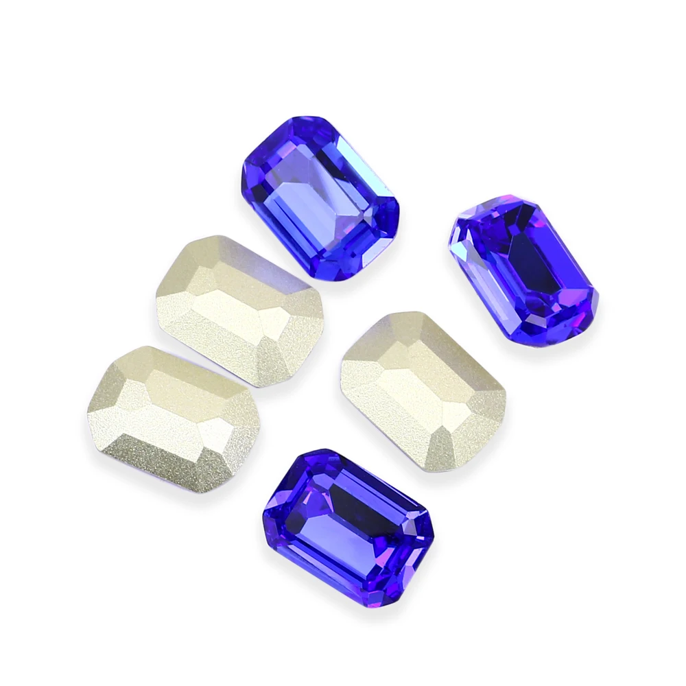Восьмиугольные Стразы блестящие стеклянные камни и кристаллы острые бриллианты