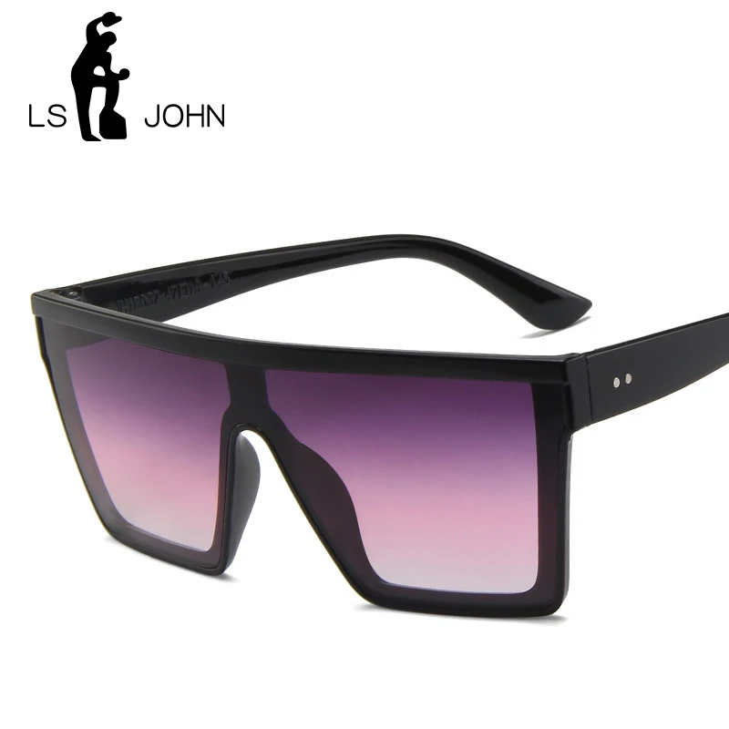 Женские солнцезащитные очки большого размера LS JOHN винтажные квадратные в стиле