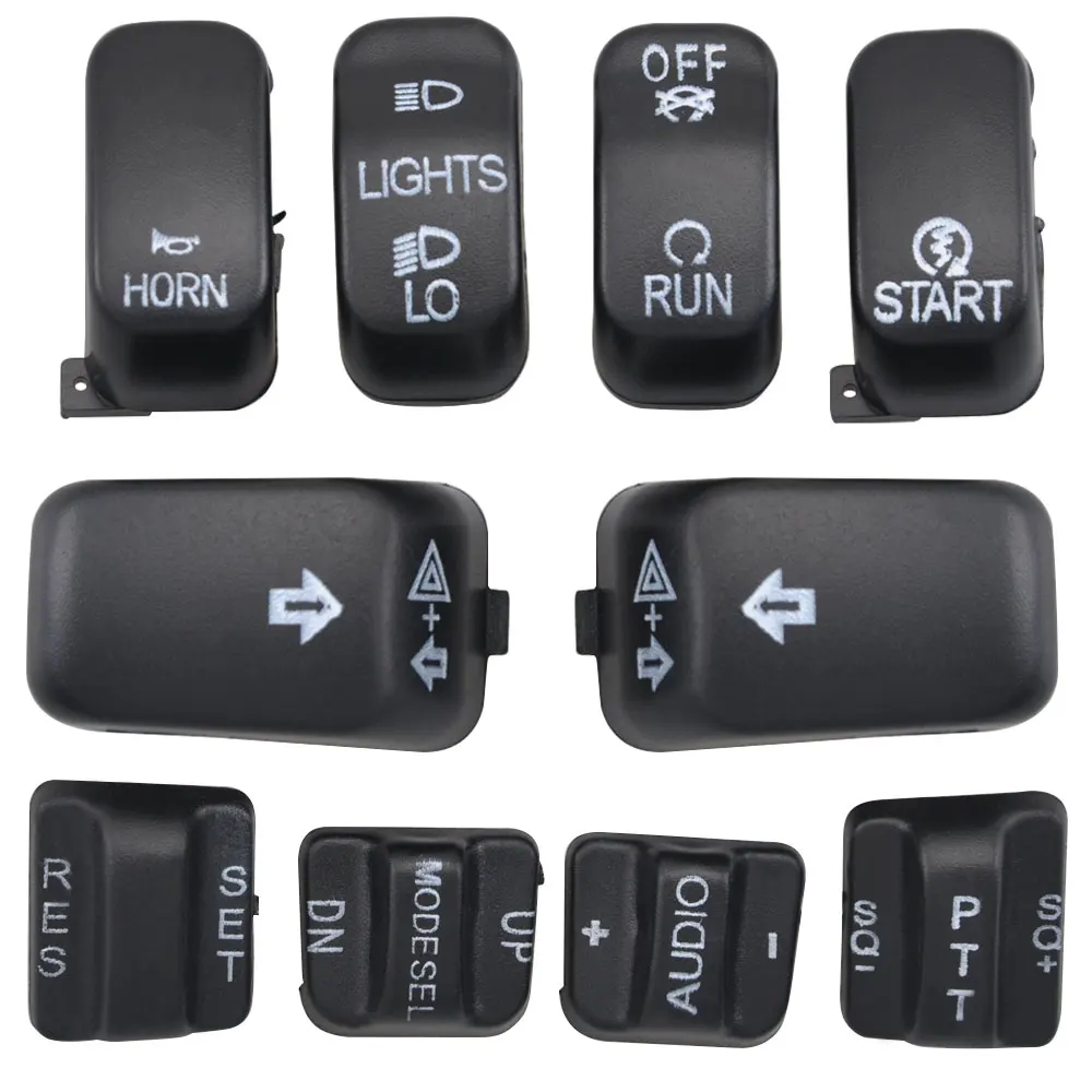 

Motorcycle Hand Control Switch Housing Caps Button Cover For Harley Touring Electra Glide Road Glide Street Glide 1996-2013