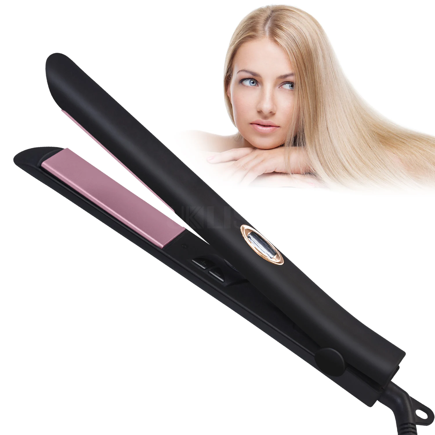 

2 in 1 Hair Straightener Professional Ceramic Flat Iron Hair Styling Tools Corrugation Hair Straighting Fast Heated Curling Iron