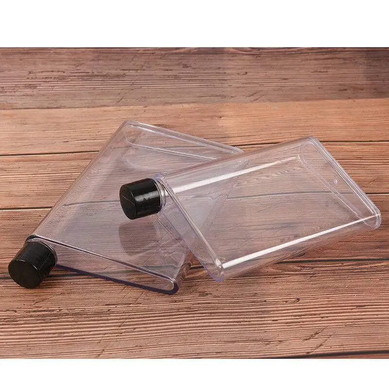 

Paper Pad Water Bottle Flat Portable Clear Fashion Water Bottle Book Portable