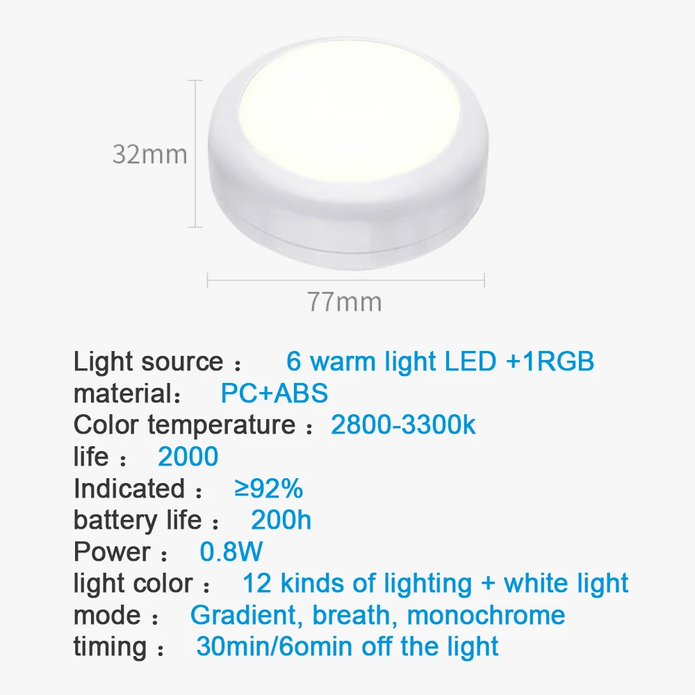 13 цветов Светодиодная подсветка под шкаф RGBW с регулируемой яркостью