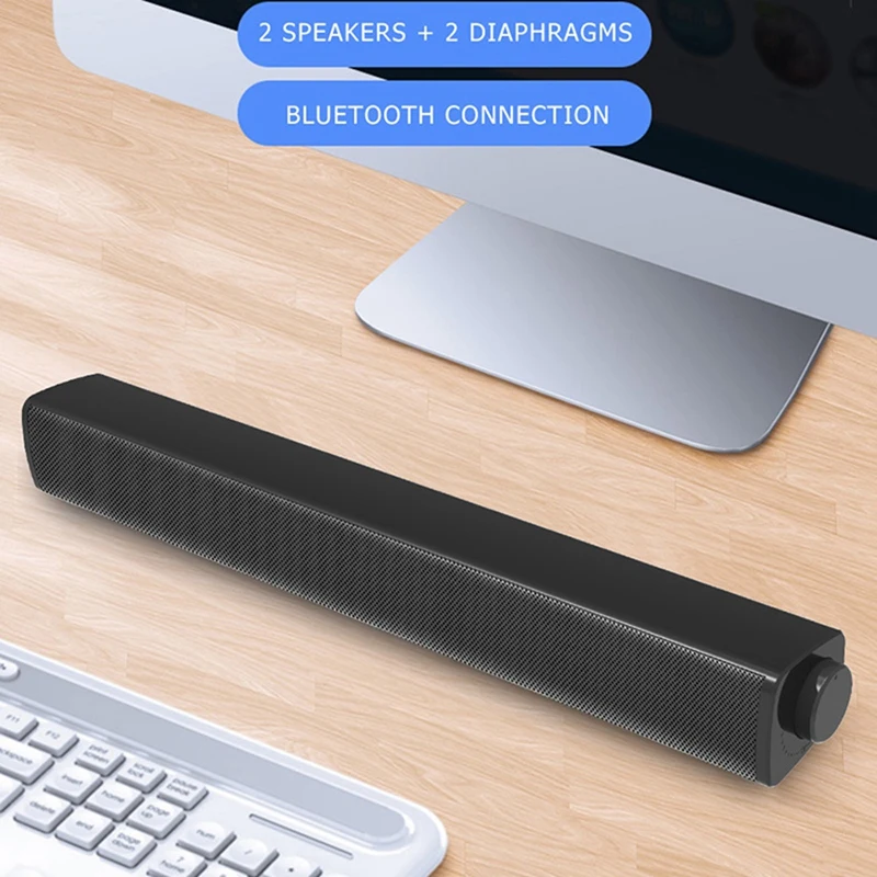 

Bluetooth Speaker Portable 20W Speaker TF Card USB Subwoofer Mp3 Music Column with Remote Control for PC TV Phone