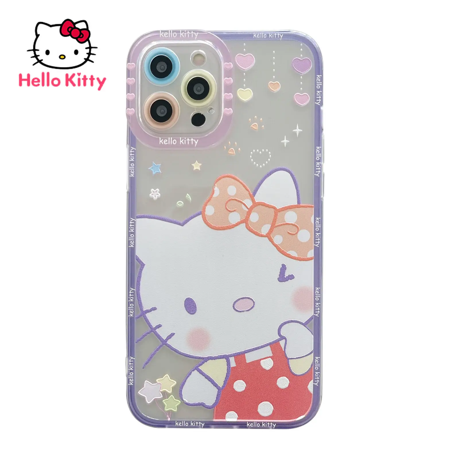 

Hello Kitty for IPhone 12/12Pro Cartoon Creative Simple Fashion Transparent Anti-fall Mobile Phone Case