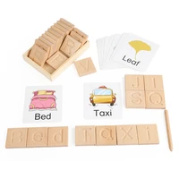 kids wood alphabet tracing board toys montessori educational spelling words pen control training writing practice teaching aids