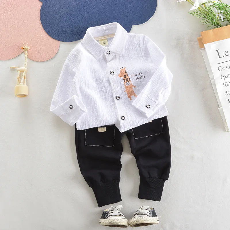 

Children Spring Autumn Fashion Clothes Baby Boys Girls Cartoon Jacket Shirt Pants 3Pcs/sets Kids Infant Casual Cotton Sportswear