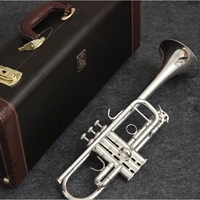 new mfc c trumpet ab 190s silver plated music instruments profesional trumpets c tone mouthpiece accessories included case