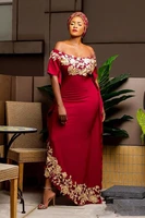 south african off the shoulder prom dresses dark red aso ebi evening gowns with gold appliques short sleeves long formal vestido