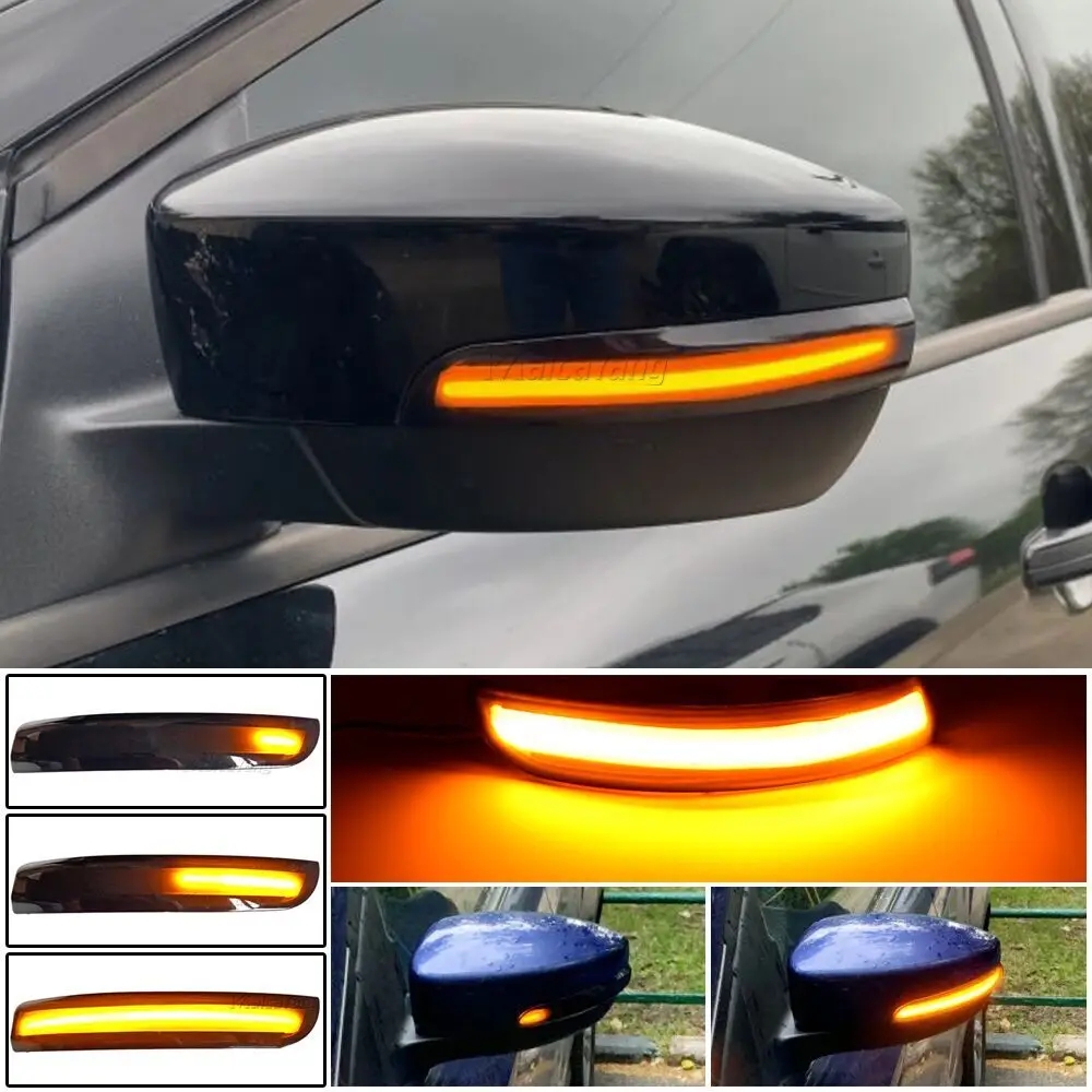 

For Ford Escape Kuga II EcoSport 2013 - 2019 Car Accessories Dynamic LED Side Rearview Mirror Turn Signal Light Indicator