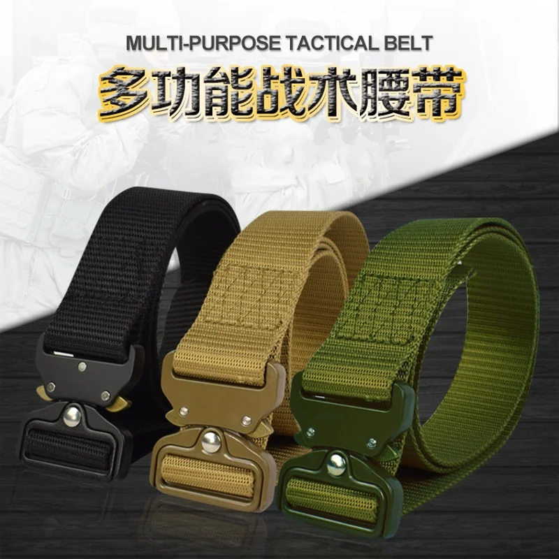 

Military Tactical Belt Metal Buckle Waistband Wargame Paintball Hunting Belts Heavy Duty Training Waist Belt Army Waist Support