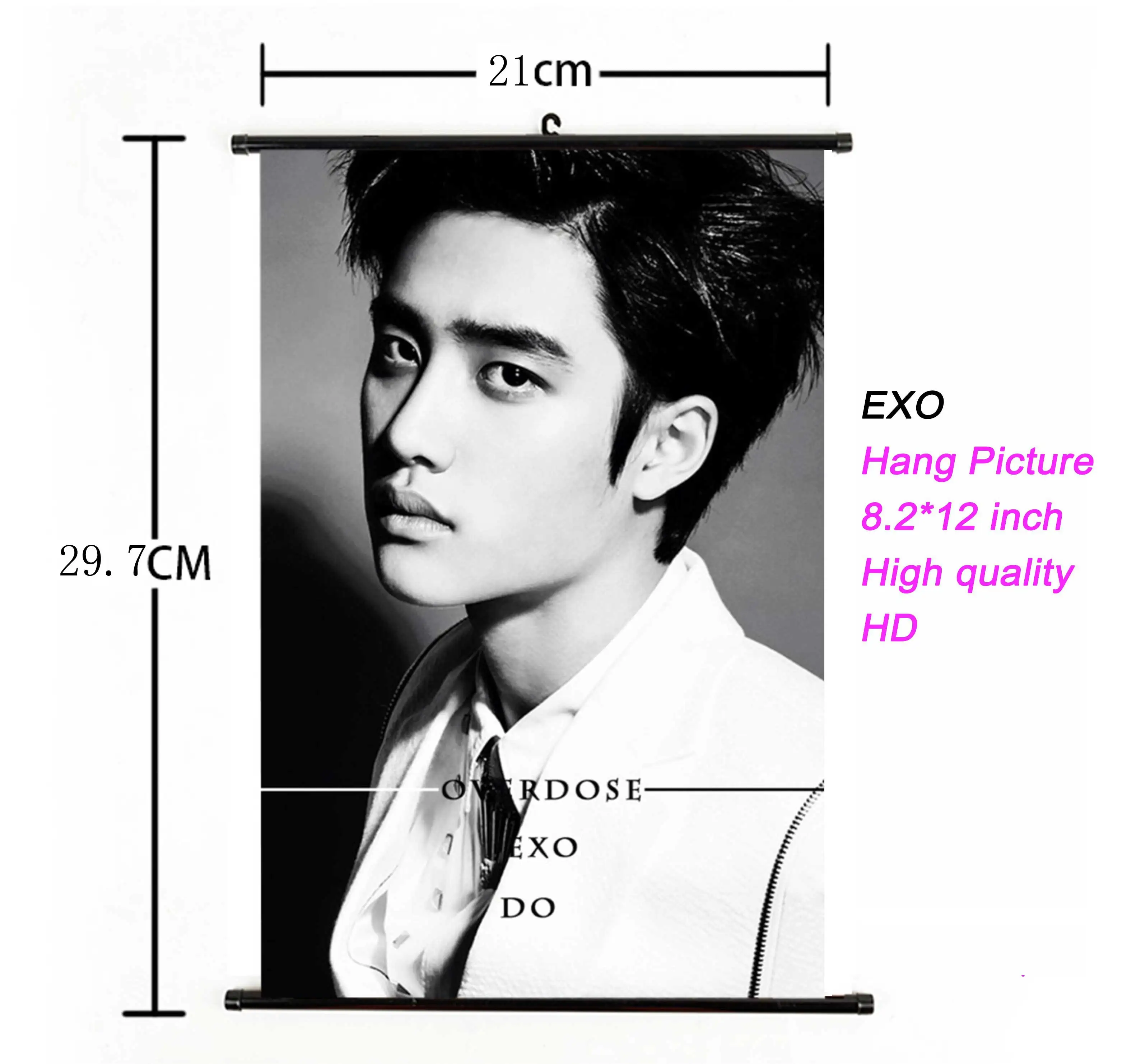 K-pop EXO альбом висячая картина фото плакат Kpop EXO висячий плакат ткань 21*30 см Высокое качество для поклонников Коллекция подарков