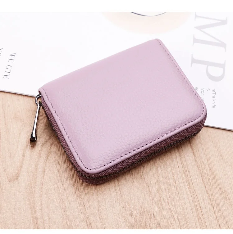 

Zoukane Men Business Card Holder Genuine Leather Credit Card Holder Women Zipper Pocket Unisex Card Case Zipper Coin Purse