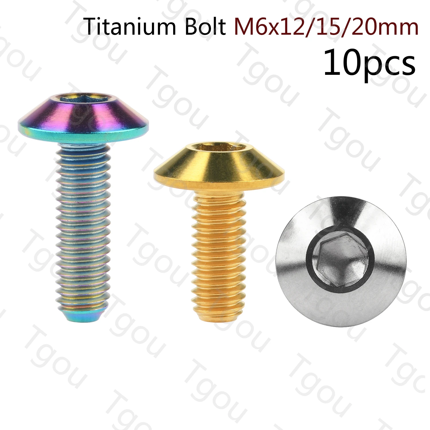 Титановый болт Tgou M6x12 15 дюймов 20 мм шестигранные винты с шестигранной головкой