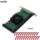 Карточка PCIe SATA для майнинга, 24 порта, 6 Гбитс
