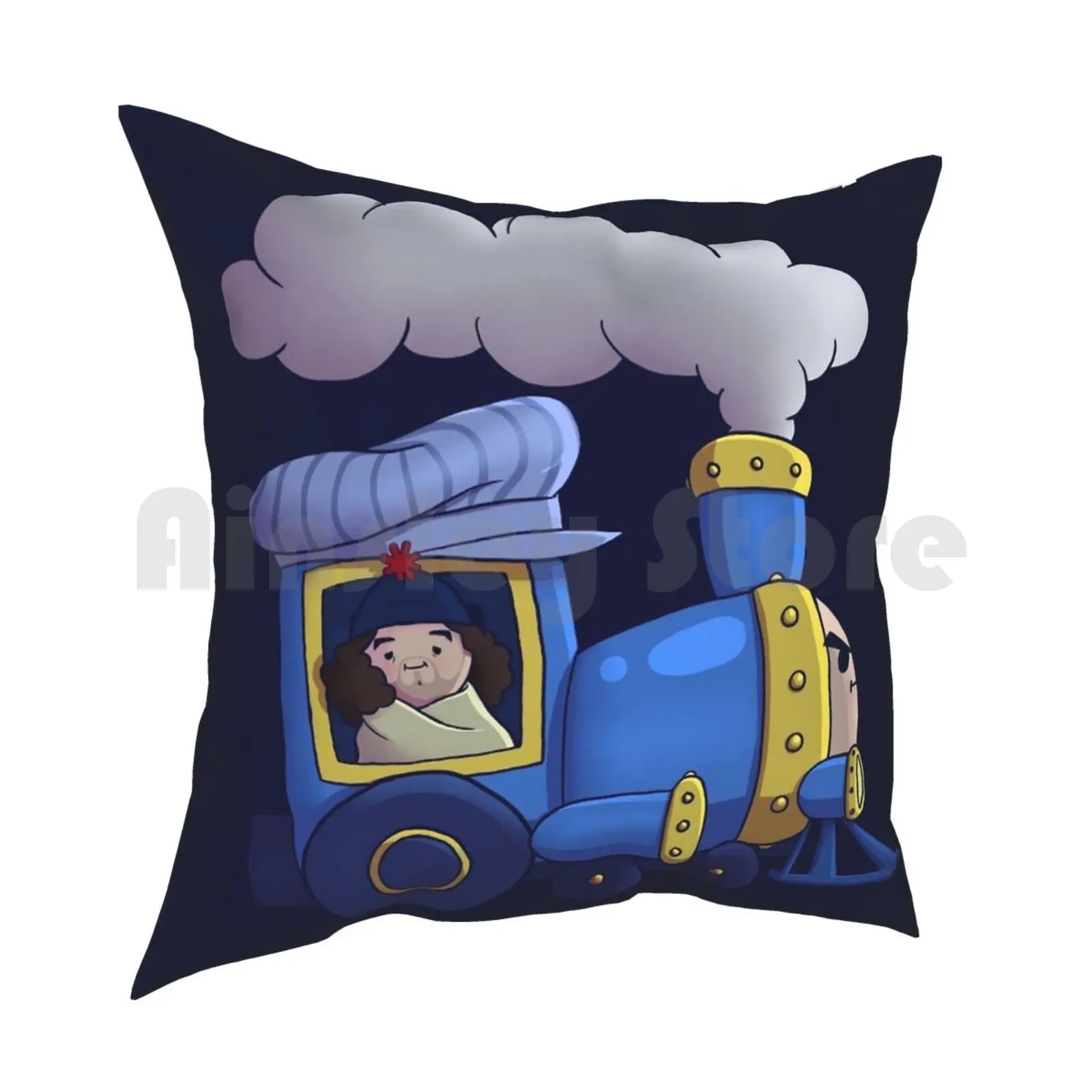 Детская мягкая подушка с принтом в виде животного