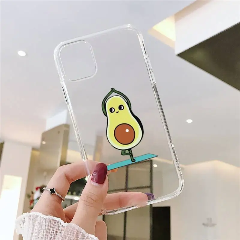 

Green Avocado Phone Case Transparent soft For iphone 5 5s 5c se 6 6s 7 8 11 12 plus mini x xs xr pro max
