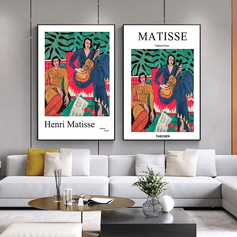 

Music Art Canvas Posters And Prints by Henri Matisse Fauvism Art Paintings On the Wall Art Vintage Pictures For Living Room Wall