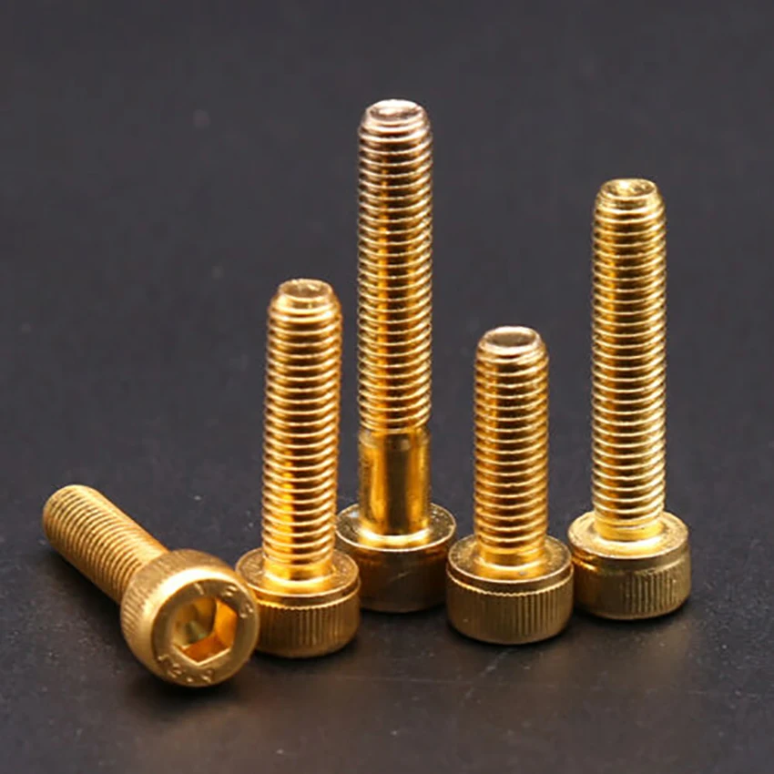

10pcs M2 M2.5 M3 M4 M5 High Tensile Grade 12.9 Hexagon Hex Socket Head Cap Allen Bolt Screw Plating Titanium Gold